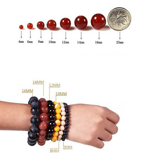 Picture of Vintage Men Tiger Eye Stone Adjustable Braided Bracelets