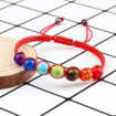 7 Chakra red braided healing bracelet