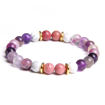 Picture of Fashion 8mm Round Gem Stone Beads Bracelet