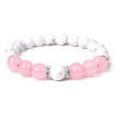Pink Quartz Natural Pink Stone Green or Aventurine Beads Bracelet