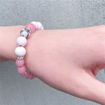 Picture of Natural Pink Stone or Green Aventurine Beads Bracelet