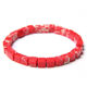 Red Natural Stone Emperor Jaspers Cube Bracelet