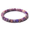 Purple Natural Stone Emperor Jaspers Cube Bracelet