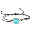 Picture of Natural Shiny Druzy Charm With Adjustable Braided Bracelet