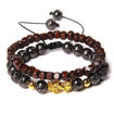 Picture of Fengshui Double Layers Handmade Lava Stone Pixiu Bracelet