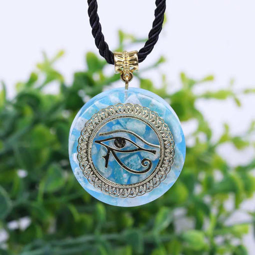 Picture of Mulany MN201 Orgone Energy Amazonite Stone Pendant Necklace