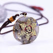 Picture of Mulany MN202 Orgone Pendant Labradorite Om Yoga Necklace