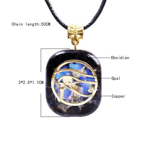 Picture of Mulany MN209 Orgone Pendant Egyptian Ancient Eye Of Ra Horus Necklace