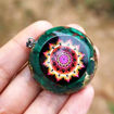 Picture of Mulany MN509 Malachite Orgone Flower Of Life Necklace