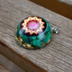 Picture of Mulany MN509 Malachite Orgone Flower Of Life Necklace