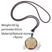 Picture of Mulany MN108 7 Chakra Flower of Life Orgonite Necklace
