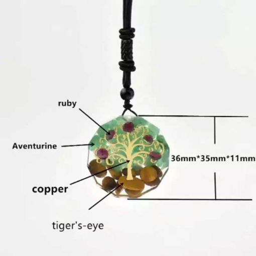 Picture of Mulany MN111 Tree Of Life Orgonite Necklace