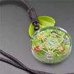Picture of Mulany MN112 Chakra Flower of Life Orgonite Necklace