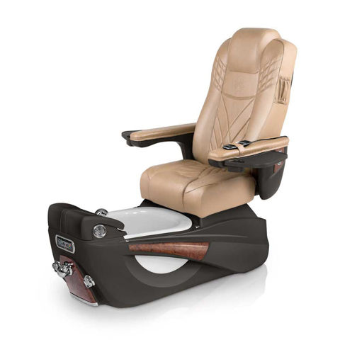 Lexor Luminous pedicure chair in espresso base and acorn cushion