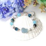 Hình ảnh Vòng Tay MB8065 Ngọc Hải Lam Với Charm Tỳ Hưu