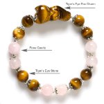 Picture of Mulany MB8050 Tiger Eye Stone With Fox Charm Healing Bracelet