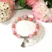 Picture of Mulany MB8048 Chalcedony Stone With Silver Charm Healing Bracelet