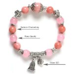 Picture of Mulany MB8048 Chalcedony Stone With Silver Charm Healing Bracelet