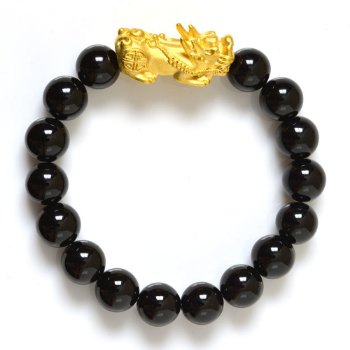 Picture of Mulany MB8031 Obsidian Stone With Pixiu Charm Healing B racelet