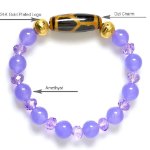 Picture of Mulany MB8036 Amethyst Stone With Dzi Charm Healing Bracelet