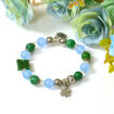 Picture of Mulany MB8040 Green Jade & Aquamarine Healing Bracelet