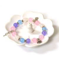 Picture of Mulany MB8041 Multi-Color Stone With Silver Charm Healing Bracelet