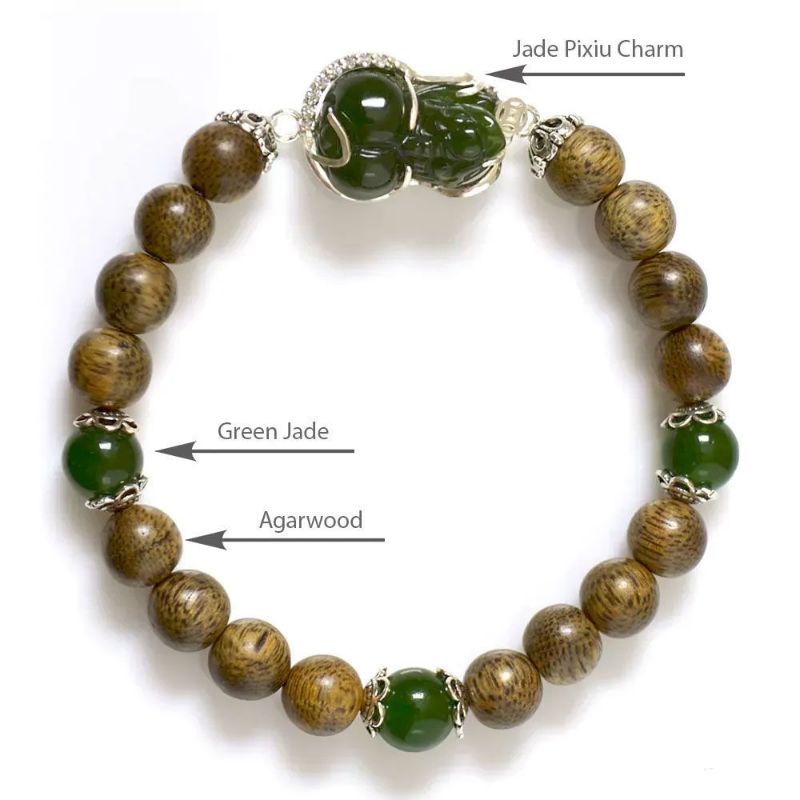 Picture of Mulany MB9002 Agarwood With Pixiu Charm Healing Bracelet