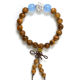 Picture of Mulany MB9007 Agarwood With Silver Lotus Charm Healing Bracelet