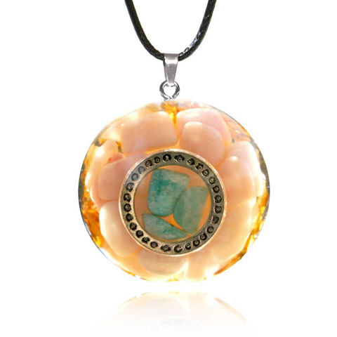 Picture of Mulany MN502 Opal Amazonite Orgone EMF Protection Necklace