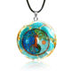 Picture of Mulany MN508 Turquoise Orgone Tree Of Life Necklace