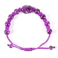 Hình ảnh Vòng Tay Phong Thủy Mulany MB210 Thạch Anh Hồ Ly Tím