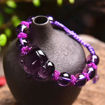 Picture of Mulany MB210 Crystal Amethyst Fox Charm Healing Bracelet