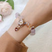 Picture of Mulany MB212 Zircon Stone Leaf Charm Healing Bracelet