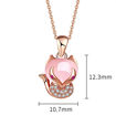 Picture of Mulany NL408 Zircon Fox Pendant Necklace