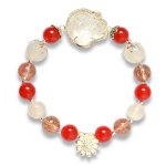 Picture of Mulany MB8002 Red Rutilated Quartz Fox Charm Healing Bracelet