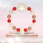 Picture of Mulany MB8002 Red Rutilated Quartz Fox Charm Healing Bracelet