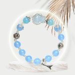 Hình ảnh Vòng Tay Mulany MB8005 Hải Lam Thạch Với Charm Hồ Ly