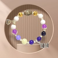 Hình ảnh Vòng Tay Mulany MB8006 Đá Chalcedony Với Charm Dzi