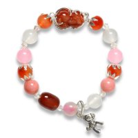 Hình ảnh Vòng Tay Mulany MB8012 Đá Mặt Trăng Với Charm Tỳ Hưu