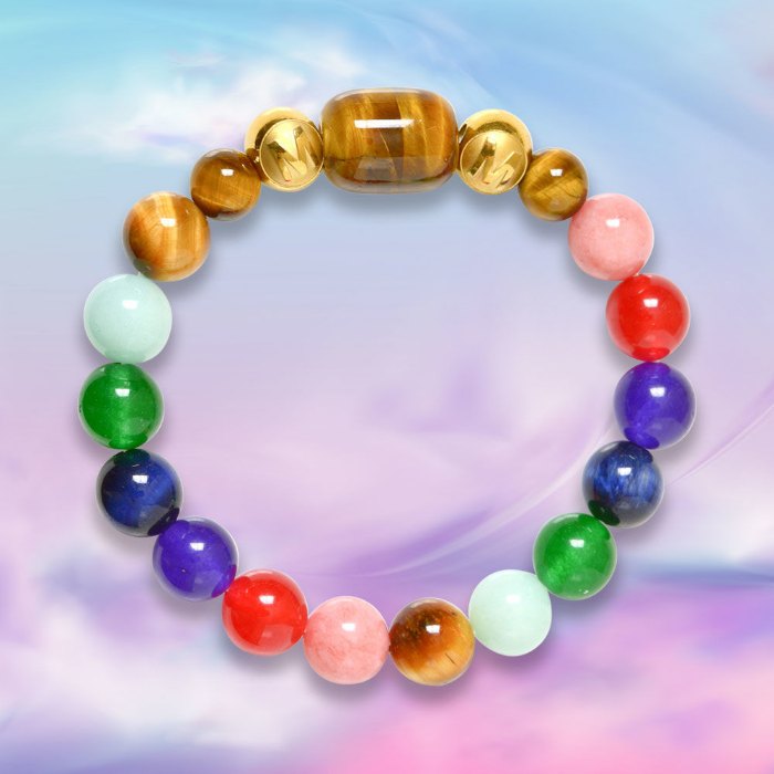 Picture of Mulany MB8023 Natural Stone 7 Chakras Healing Bracelets