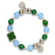 Picture of Mulany MB8040 Green Jade & Aquamarine Healing Bracelet
