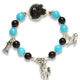 Picture of Mulany MB8045 Obsidian Jade With Fox Charm Healing Bracelet