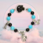 Hình ảnh Vòng Tay Mulany MB8045 Hắc Diện Thạch Và Charm Hồ Ly