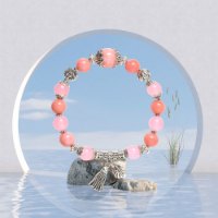 Picture of Mulany MB8048 Chalcedony Stone With Silver Charm Healing Bracelet