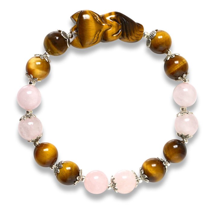 Hình ảnh Vòng Tay Mulany MB8050 Mắt Hổ Và Charm Hồ Ly