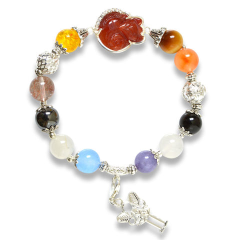 Picture of Mulany MB8057 Multicolor Stone With Fox Charm Healing Bracelet