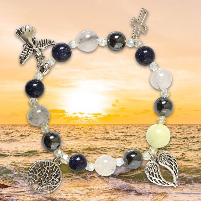 Picture of Mulany MB8063 Jade Glow In The Dark Healing Bracelet