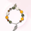 Picture of Mulany MB8064 Rutilated Quartz and Amber Healing Bracelet