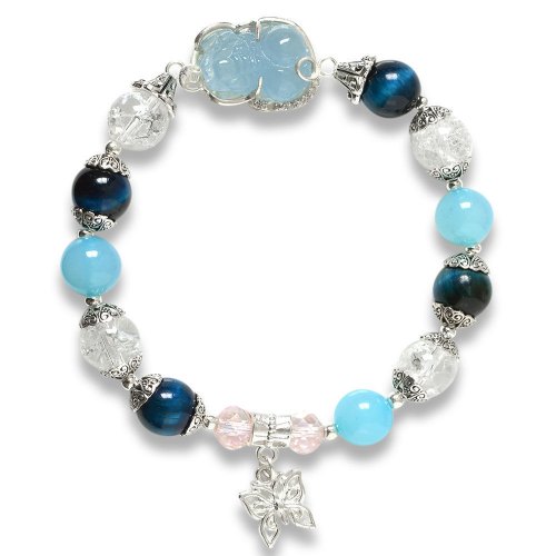 Picture of Mulany MB8065 Aquamarine With Pixiu Charm Healing Bracelet
