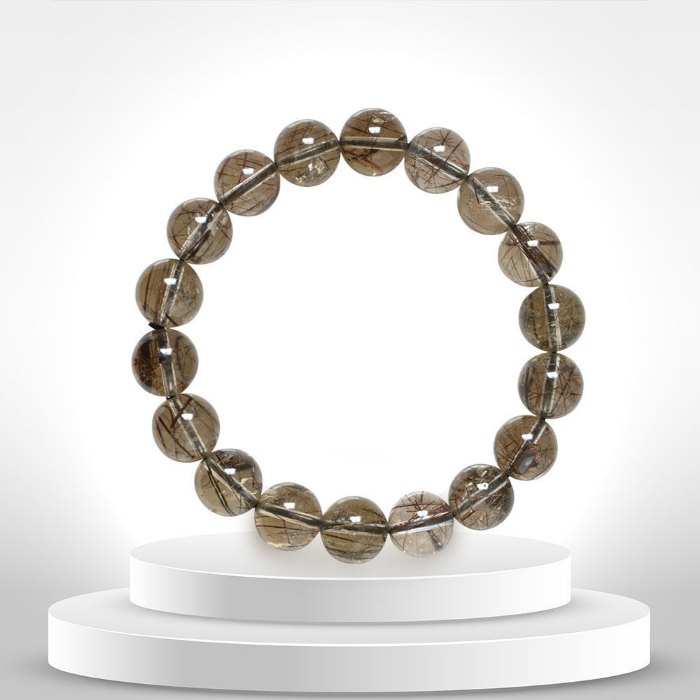 Picture of Mulany MB7005 Black Rutilated Quartz Healing Bracelet